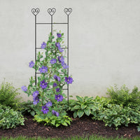 Garden Trellis with Heart Tops Decorative Climbing Plant Trellis Metal