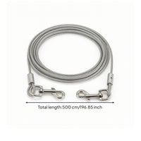 Chrome-Plated Dog Tie-out Clip Sturdy Pet Tethering Clip Portable Dog Tie out Cable Easy to Install for Outdoor