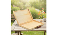 Wooden Wood Storage Box Compact Art Toolbox Reliable for Students, Painters