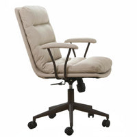Light Luxury design Upholstered Rolling Chair Soft Upholstery Upholstered Armless Chair Ergonomic spine supportrest Vanity Seat Modern Minimalist Design for Home Workers, Students, Adults, Bedroom, Study Room