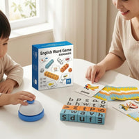 Letter Blocks Large Spelling Game Picture Game Cards Phonics Practice Wooden Spelling Letters Hand-Eye Coordination for Children