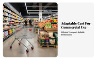 Heavy Duty Shopping Cart Long-Lasting Supermarket Cart Large Capacity Rolling Shopping Basket Stackable for Property Managers, Warehouse Workers, Shoppers, Outdoor Markets, Home Storage, Laundry
