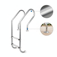 Ladder with Handrails Rust-Resistant Stainless Steel Pool Ladder Anti-Slip for in-Ground Pools