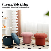 Mushroom-Shaped Seat With Storage Function Mushroom Ottoman Multi-Functional
