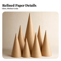 Kraft Paper Ornament Matte Cone Ornament Conical