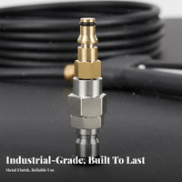 Stainless Steel Construction Pressure Washer Hose Swivel Connector Heavy Duty 3/8 Inch Quick Connect Adapter Time Saving for Car Detailers