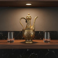 Brass Beverage Teapot  Luxury Chinese Blessing Flagon House Decoration for Home Bar