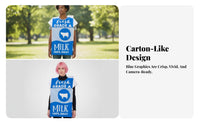 Bright Milk Carton Costume | Oversized Boxy Design, Milk Carton Box Costume, for Halloween