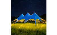 Three-Peak Canopy Tent Heavy Duty Star Canopy with Poles Tear-Resistant Large Outdoor Pavilion for Event Planners, Campers, Festivals, Camping