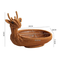 Deer Shaped Basket Decorative Deer Basket Rustic Charm