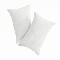 2 Pieces Mini Travel Pillow Curved Checkered Velvet Pillow Ergonomic Design