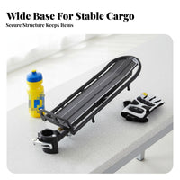 Universal Fit Quick Release Rear Bike Rack Easy Installation Rear Bike Rack High Load Capacity Cycle Luggage Carrier Lightweight for Commuters, Commuting, Touring, Shopping