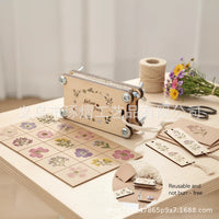 8-Inch Wooden Flower Press Kit for Adults and Children