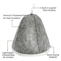 Sauna Hat for Steam Bath, Steam Room Essential Parts, Heat Resistant Sauna Cap, Stylish Appearance S - Image 6