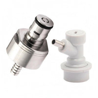 Quick-Disconnect Carbonation Cap Threaded Stainless Steel Carbonation Cap Hose Barb Beverage Gear