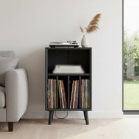 Vinyl Record Storage Cabinet Solid Wood Turntable Stand with Drawer Multifunctional Design Turntable Stand for Audiophiles, Living Room, Bedroom