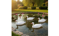 Textured Fullbody Snow Goose Decoy Sturdy Goose Floater Decoy One-Piece Fast Setup for Hunters, Pond, Garden