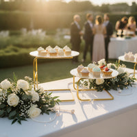 Cake Stand Textured Pastry Stand Transparent Serving Platter for Party Hosts, Weddings, Parties