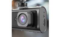 Black Dash Camera Rear Display Windshield Dash Camera Car Footage Recorder Suction Mount