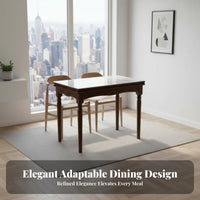 Folding Dining Set Foldable Design Gateleg Table with Storable Chairs