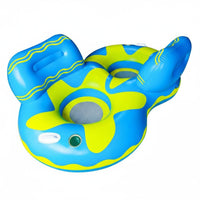 Long-Lasting PVC Material Double Water Sofa Mesh Seat Inflatable Floating Couch High Weight Capacity for Couples, Vacation