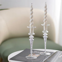 European Modern Creative Diamond Glass Candle Holder