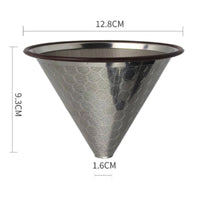 60-Degree Cone Design Coffee Dripper Set Ultra-Fine Filtration Kitchenware Easy