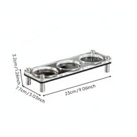 Acrylic Coffee Stand Incorporating Tamper Station Organizer Double Layer Storage Stainless Steel Base Transparent Material Suitable for Countertop Home Kitchen Office Barista