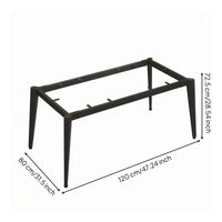 Welded Steel Table Legs Cross-Braced Square Desk Legs Furniture Part Heavy Duty Home Hardware Industrial Style