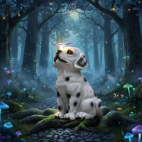 Solar Dog Statue Lighted Solar Garden Dog Gift Idea for Yard