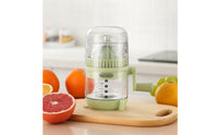 Compact Manual Juicer with Dust Cover Countertop Hand-Crank Juicer for Kitchen, Home, Small Areas