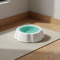 Round Pet Cooling Bowl Flared Base Cooling Pet Bowl Raised Rim for Feeding