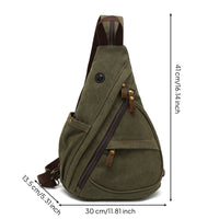 Stitched Panel Design Individual-Strap Backpack Carrying Accessory Multiple Pockets Teardrop Shoulder Bag for Men