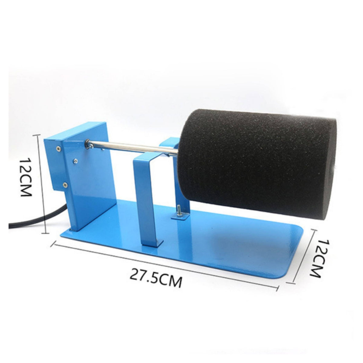 Aluminum Alloy Cup Turner Machine with Foam Roller Easy Assembly Tumbler Rotator with Metal Base Stable Cup Rotator Compact for Workshops