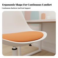 Armless Rolling Task Chair Space-Saving Office Furniture Easy to Clean for Women