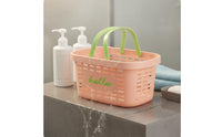 Portable Shower Tote Multipurpose Draining Bath Basket Wide Opening Shower Basket for Dormitory, Washroom