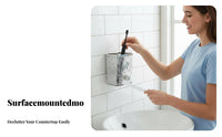 Adhesive Storage Caddy Drainage Design Wall-Mounted Utility Cup Easy to Clean