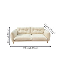 Miniature Sofa with Cushions Compact Miniature Couch Desktop Decoration