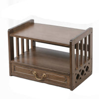 Tea Rack with Drawer Decorative Tea Organizer with Drawer Elegant Desktop Teaware Holder for Desk Corner