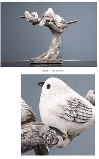 Minimalist Bird Figurine Set of Four for Home Decor