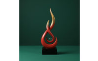 Shaped Table Decor Creative Artwork Swirl Ornament with Crystal Ball