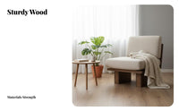 Upholstered Couch with Wooden Frame Nordic design Modern Accent Sofa Japanese Aesthetic snug for Guesthouse Owners, Lounge Area