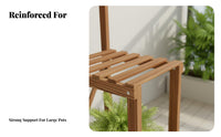 3-Tier Corner Plant Stand Mobile with casters 3-Tier Corner Plant carrier for Patio
