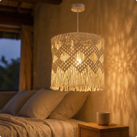 Boho Suspended Light Shade Handmade Home Lighting Woven