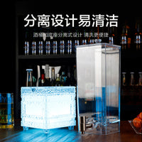 网红酒吧酒吧小酒馆发光啤酒桶扎啤桶酒炮桶3L不锈钢龙头幻师酒桶