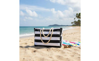 Waterproof Large Beach Bag Lightweight Women's Beach Tote Foldable Rope Handle Carryall Easy to Clean for Families, Pool, Travel, Vacation