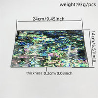 240x140x2.0mm Abalone Shell and Acrylic Board Craft Material for Musical Instrument DIY Inlay and Carving