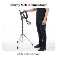 Hand Drum Stand Electroplated Finish African Drum Stand Heavy Duty Bracket for Drummers, Practice Sittings