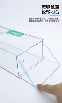 一次性手套收纳盒口罩帽子鞋套湿巾透明挂墙壁挂医院6S管理收纳盒.