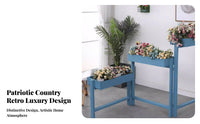 3-Tier Plant Stand Retro Design Foldable Stepped Planter Indoor Outdoor Use Easy to Assemble for Gardeners, Balcony, Patio